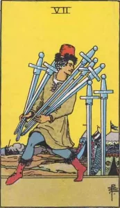 Tarot Minor Arcana Seven of Swords